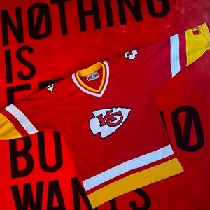 Vtg Youth Kansas City Chiefs Hockey Jersey